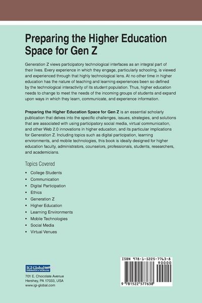 Produktbild: Preparing the Higher Education Space for Gen Z