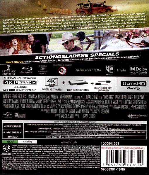 Produktbild: Twisters (4K Ultra HD) + (Blu-ray)