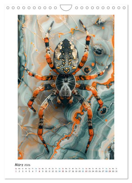 Produktbild: Animalische Mamorkunst (Wandkalender 2026 DIN A4 hoch), CALVENDO Monatskalender