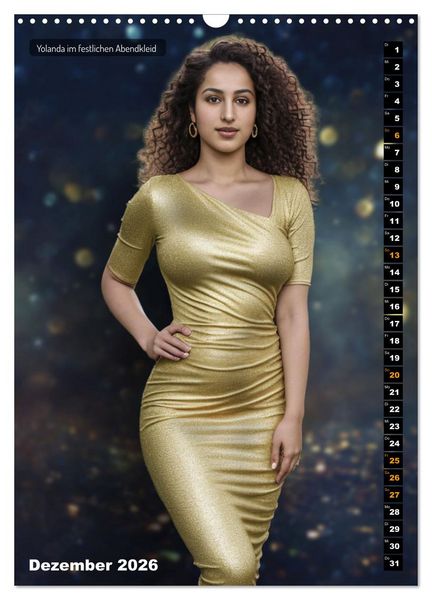 Produktbild: Yolanda, eine junge Frau in zw&ouml;lf Rollen (Wandkalender 2026 DIN A3 hoch), CALVENDO Monatskalender