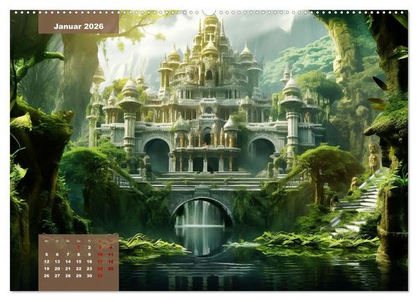 Produktbild: Exotische Pal&auml;ste (Wandkalender 2026 DIN A2 quer), CALVENDO Monatskalender