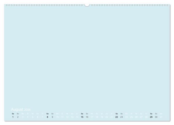 Produktbild: Bastelkalender - hell Blau (Wandkalender 2026 DIN A2 quer), CALVENDO Monatskalender