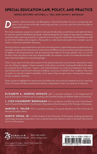 Produktbild: Disability, Intersectionality, and Belonging in Special Education