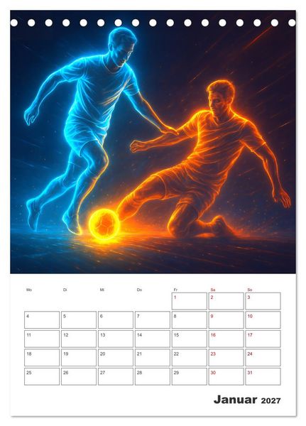 Produktbild: Vision Fu&szlig;ball Licht - Kraft - Spiel (Tischkalender 2027 DIN A5 hoch), CALVENDO Monatskalender