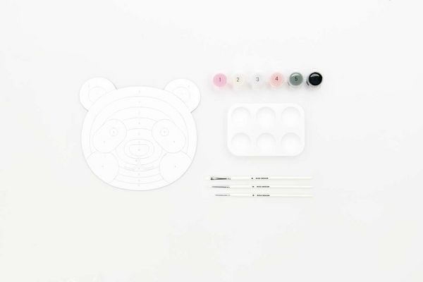 Produktbild: Malen nach Zahlen Set, Panda,, Inhalt: 1 Malkarton, 6 Acrylfarben f&uuml;r ein Motiv, 3 Pinsel, 1 Malpalette
