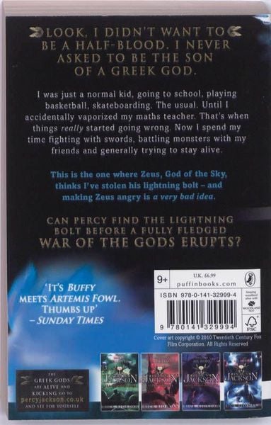 Produktbild: Percy Jackson and the Lightning Thief. Film Tie-In