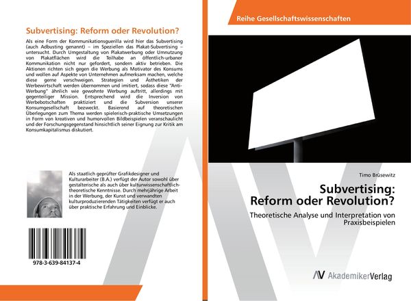 Subvertising: Reform oder Revolution?, Taschenbuch von Timo Brüsewitz, AV Akademikerverlag, 9783639841374