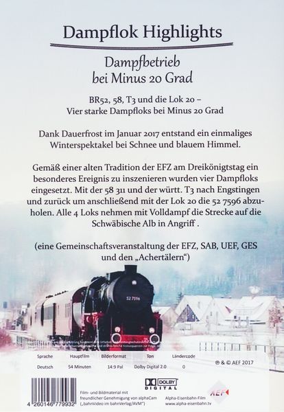Produktbild: Dampflok Highlights - Dampfbetrieb bei Minus 20 Grad