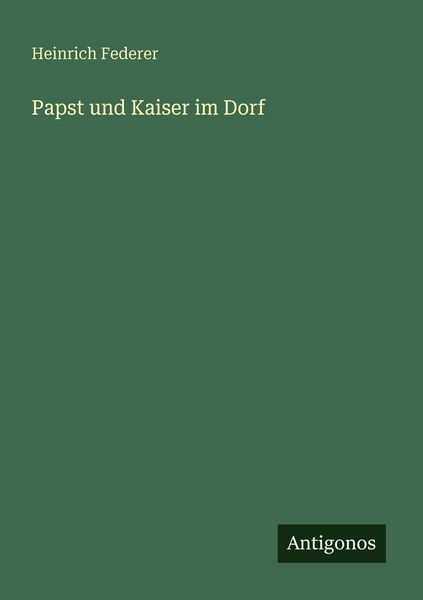Produktbild: Papst und Kaiser im Dorf