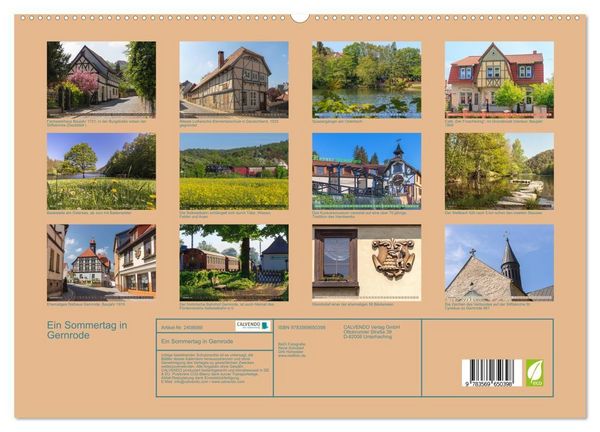 Produktbild: Ein Sommertag in Gernrode (hochwertiger Premium Wandkalender 2027 DIN A2 quer), Kunstdruck in Hochglanz