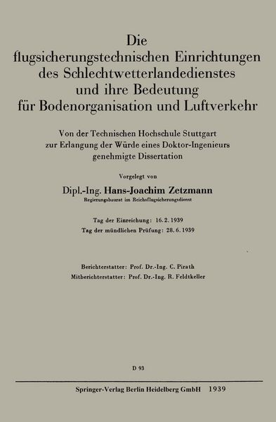 Produktbild: Die flugsicherungstechnischen Einrichtungen des Schlechtwetterlandedienstes und ihre Bedeutung f&uuml;r Bodenorganisation und Luftverkehr
