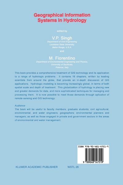 Produktbild: Geographical Information Systems in Hydrology