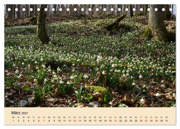 Produktbild: Franken - eine Region voller Naturwunder (Tischkalender 2027 DIN A5 quer), CALVENDO Monatskalender