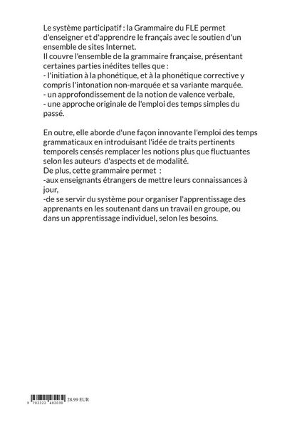 Produktbild: Emploi du Syst&egrave;me participatif : la Grammaire du FLE