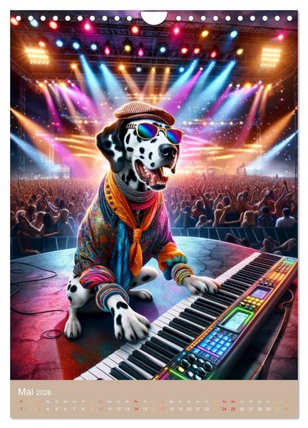 Produktbild: Rockstar Dalmatiner (Wandkalender 2026 DIN A4 hoch), CALVENDO Monatskalender