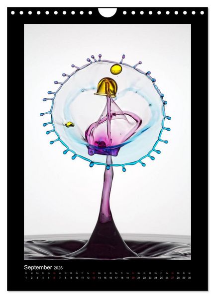 Produktbild: Liquid Art - Wassertropfen in Perfektion (Wandkalender 2026 DIN A4 hoch), CALVENDO Monatskalender