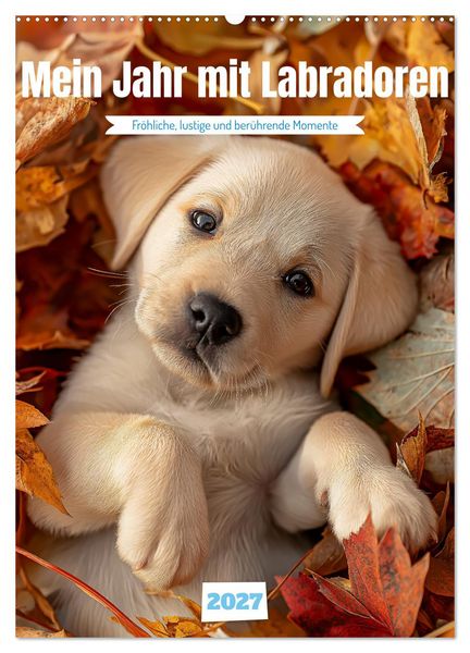 Produktbild: Mein Jahr mit Labradoren (Wandkalender 2027 DIN A2 hoch), CALVENDO Monatskalender