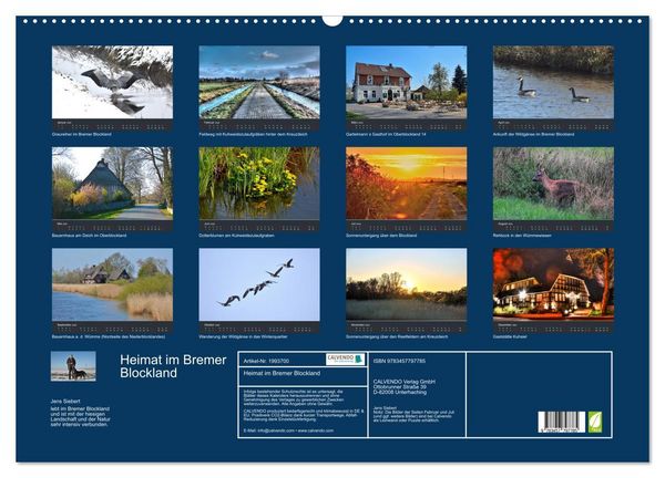 Produktbild: Heimat im Bremer Blockland (Wandkalender 2026 DIN A2 quer), CALVENDO Monatskalender