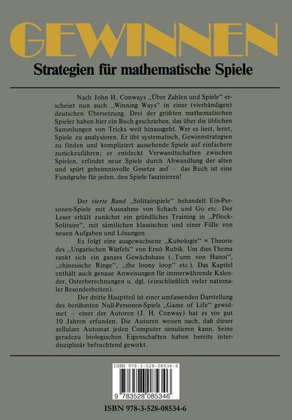 Produktbild: Gewinnen Strategien f&uuml;r mathematische Spiele