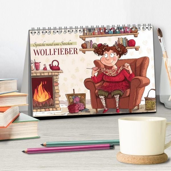 Produktbild: Wollfieber (Tischkalender 2026 DIN A5 quer), CALVENDO Monatskalender