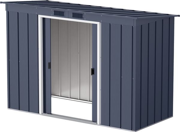 Produktbild: Metall Ger&auml;tehaus 263x113 Gartenhaus Schiebet&uuml;r