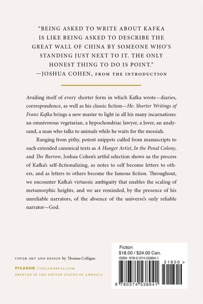 Produktbild: He: Shorter Writings of Franz Kafka