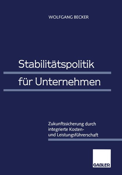 Produktbild: Stabilit&auml;tspolitik f&uuml;r Unternehmen