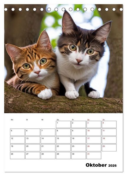 Produktbild: Mit Tieren hinein in das neue Jahr (Tischkalender 2026 DIN A5 hoch), CALVENDO Monatskalender