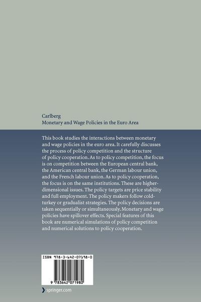 Produktbild: Monetary and Wage Policies in the Euro Area