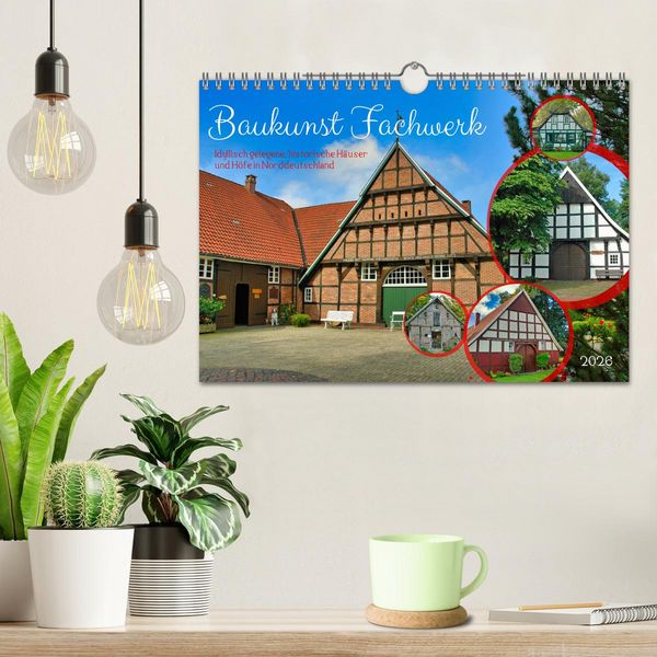 Produktbild: Baukunst Fachwerk (Wandkalender 2026 DIN A4 quer), CALVENDO Monatskalender