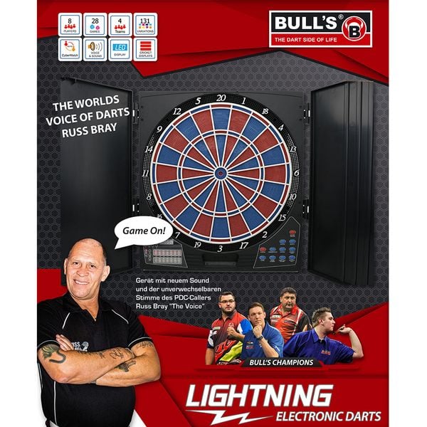 Produktbild: BULL'S E-Dart Cabinet Lightning RB-Sound