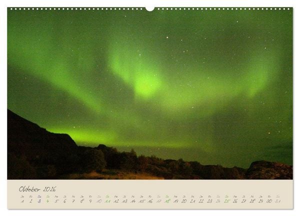 Produktbild: Zauber des Nordlichts - Aurora borealis (hochwertiger Premium Wandkalender 2026 DIN A2 quer), Kunstdruck in Hochglanz