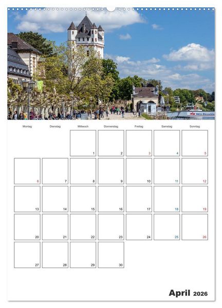 Produktbild: Rheingau Terminplaner (Wandkalender 2026 DIN A2 hoch), CALVENDO Monatskalender
