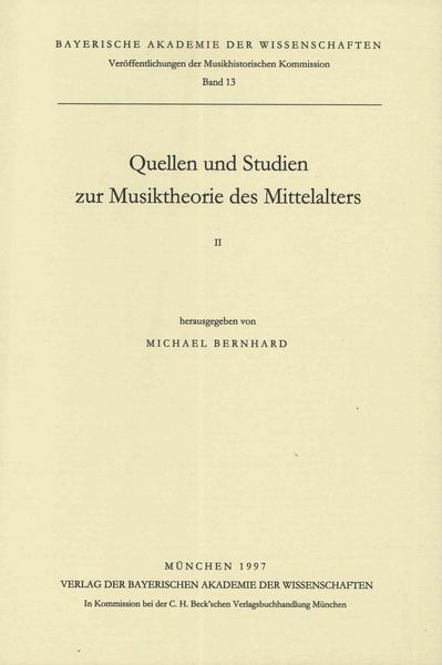Produktbild: Quellen und Studien zur Musiktheorie des Mittelalters II