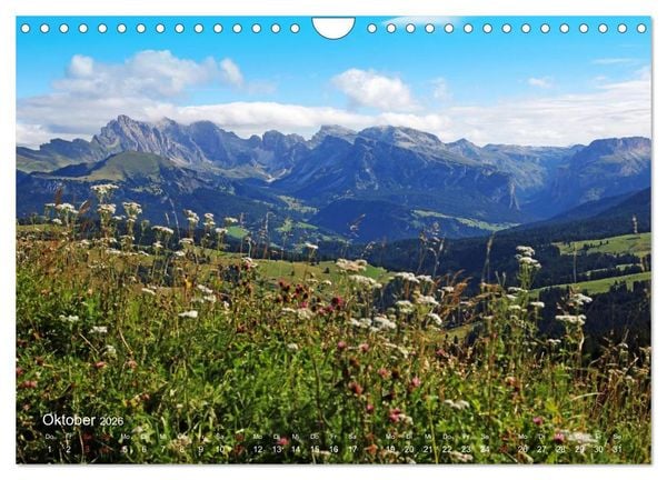 Produktbild: Urlaub auf der Seiser Alm (Wandkalender 2026 DIN A4 quer), CALVENDO Monatskalender