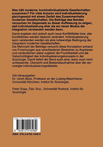 Produktbild: Individualisierung und Integration