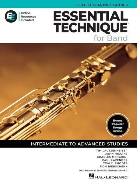 Produktbild: Essential Technique for Band - Eb Alto Clarinet Book 3 with Eei Access Clarinet Method Songbook and Sheet Music with 250+ Video Lessons and Updated Repertoire Intermediate to Advanced Studies