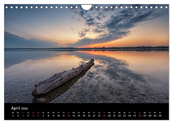 Produktbild: silent minutes - Lichtstimmungen im 5-Seen-Land (Wandkalender 2026 DIN A4 quer), CALVENDO Monatskalender