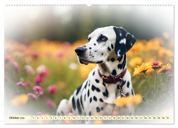 Produktbild: Rasseportraits - Hunde (Wandkalender 2026 DIN A2 quer), CALVENDO Monatskalender