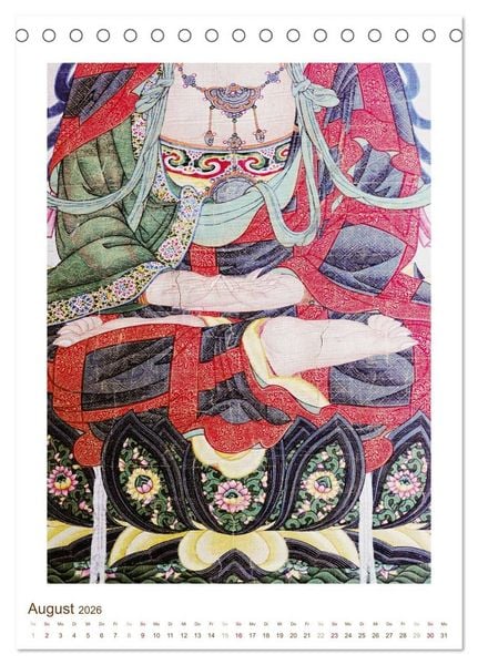 Produktbild: Mit Buddha durchs Jahr: historische Zeichnungen (Tischkalender 2026 DIN A5 hoch), CALVENDO Monatskalender