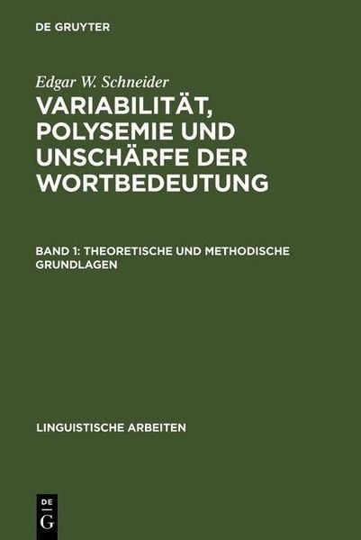 Produktbild: Variabilit&auml;t, Polysemie und Unsch&auml;rfe der Wortbedeutung