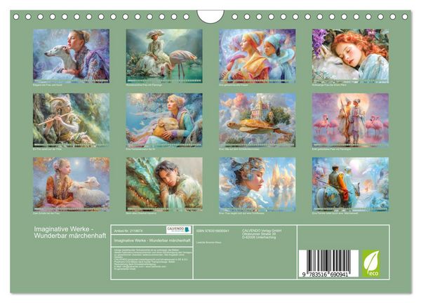 Produktbild: Imaginative Werke - Wunderbar m&auml;rchenhaft (Wandkalender 2026 DIN A4 quer), CALVENDO Monatskalender