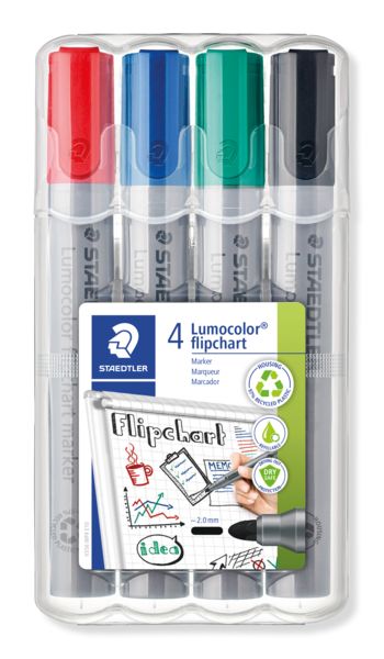 Produktbild: STAEDTLER Flipchartmarker sortiert 4er Etui