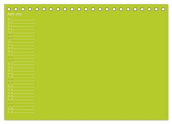 Produktbild: Bastel-Geburtstagskalender gr&uuml;n / Geburtstagskalender (Tischkalender 2026 DIN A5 quer), CALVENDO Monatskalender