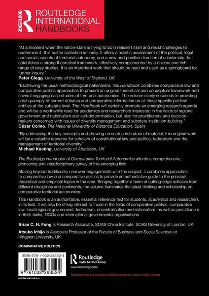 Produktbild: The Routledge Handbook of Comparative Territorial Autonomies