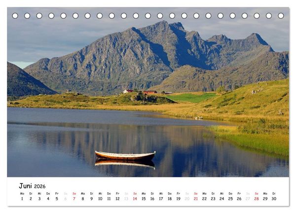Produktbild: Die Lofoten - Magie des Lichtes (Tischkalender 2026 DIN A5 quer), CALVENDO Monatskalender