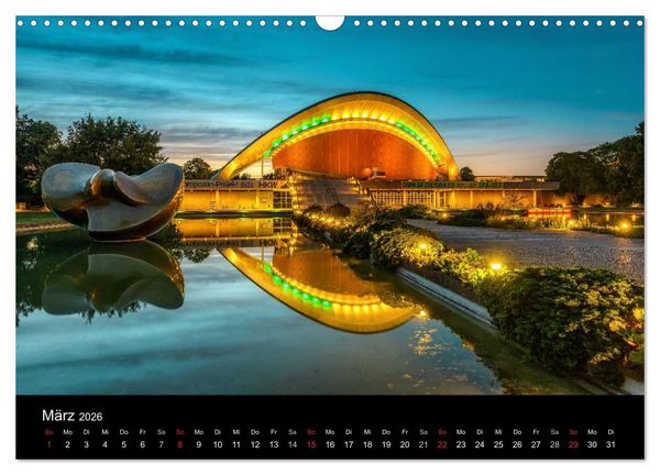 Produktbild: Berlin City bei Nacht (Wandkalender 2026 DIN A3 quer), CALVENDO Monatskalender