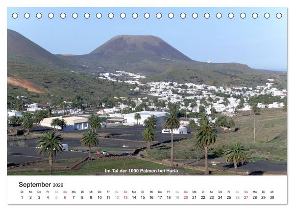 Produktbild: Die Canarischen Inseln - Lanzarote (Tischkalender 2026 DIN A5 quer), CALVENDO Monatskalender