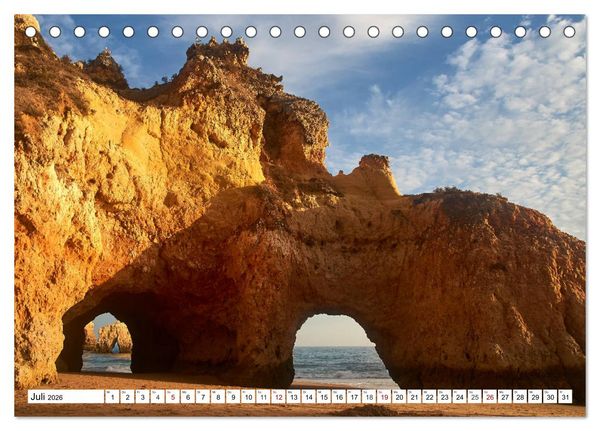Produktbild: Algarve - Die sch&ouml;nste K&uuml;ste Europas (Tischkalender 2026 DIN A5 quer), CALVENDO Monatskalender
