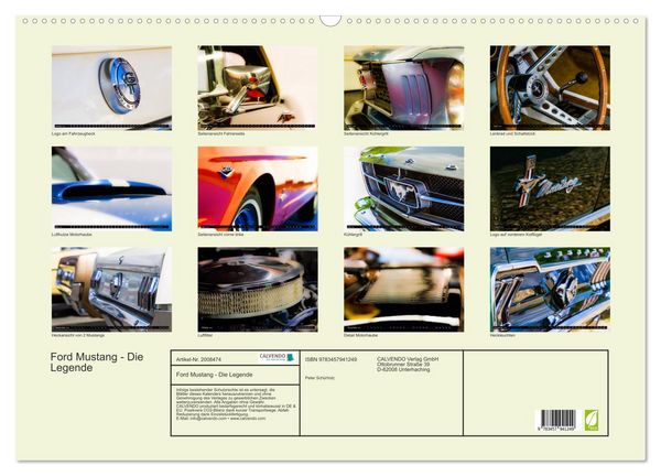 Produktbild: Ford Mustang - Die Legende (Wandkalender 2026 DIN A2 quer), CALVENDO Monatskalender
